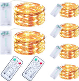 innolife LED Fairy String Lights 6 Pack – Cozy Bedroom Decor with Warm White Micro LEDs and Remote Timer