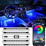 LivTee Car Interior LED Lights – Safe Family Road Trip Accessory, USB-Powered Cool-Run Strip Kit