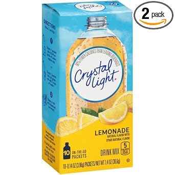Crystal Light Drink Mix – Kid-Friendly Flavored Water Packets for School Lunchboxes, 40 Count Raspberry Lemonade