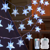 Brightown Star String Lights – Flameless Candle Alternative for Bedroom and Nursery, 50 LED Battery Star Lights Cool to the Touch with Timer
