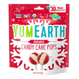YumEarth Organic Candy Cane Lollipops - Thoughtful Housewarming Gift for Her, Allergy Friendly Holiday Candy, 30 Count Box