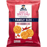 Quaker Rice Crisps Sweet & Spicy Chili – Desk-Side Crunch for Work-From-Home Focus, 8.5 oz Resealable Bag