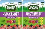 Black Forest Juicy Burst Portable Snacks for Car and Camping – Shelf-Stable Mixed Fruit Pouches, 40 ct