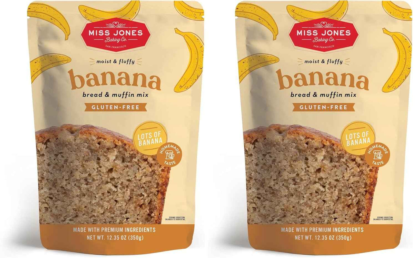 Miss Jones Baking Banana Bread & Muffin Mix - Thoughtful Vegan Gluten-Free Gift for the Health-Conscious Home Baker