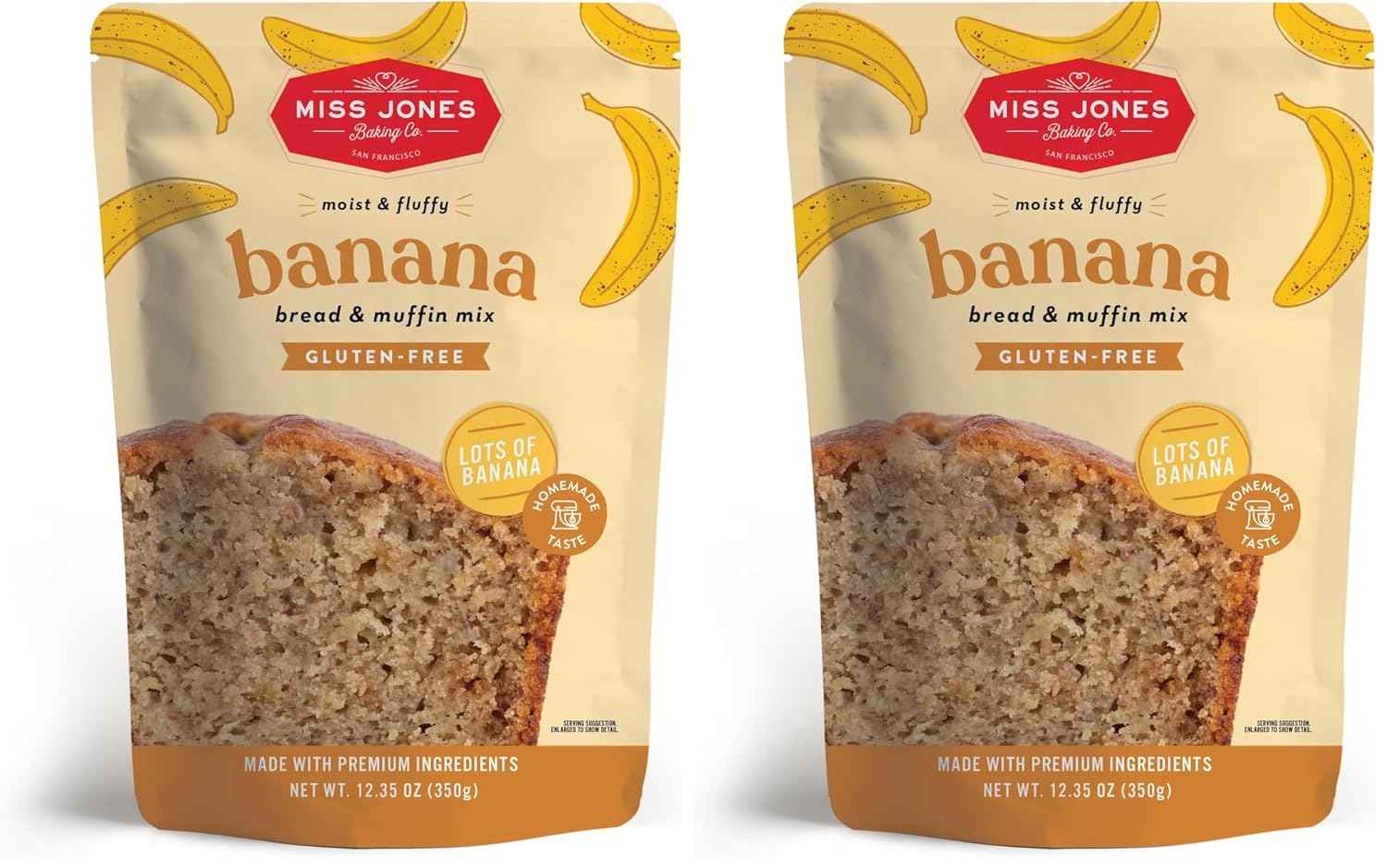 Miss Jones Baking Banana Bread & Muffin Mix - Thoughtful Vegan Gluten-Free Gift for the Health-Conscious Home Baker