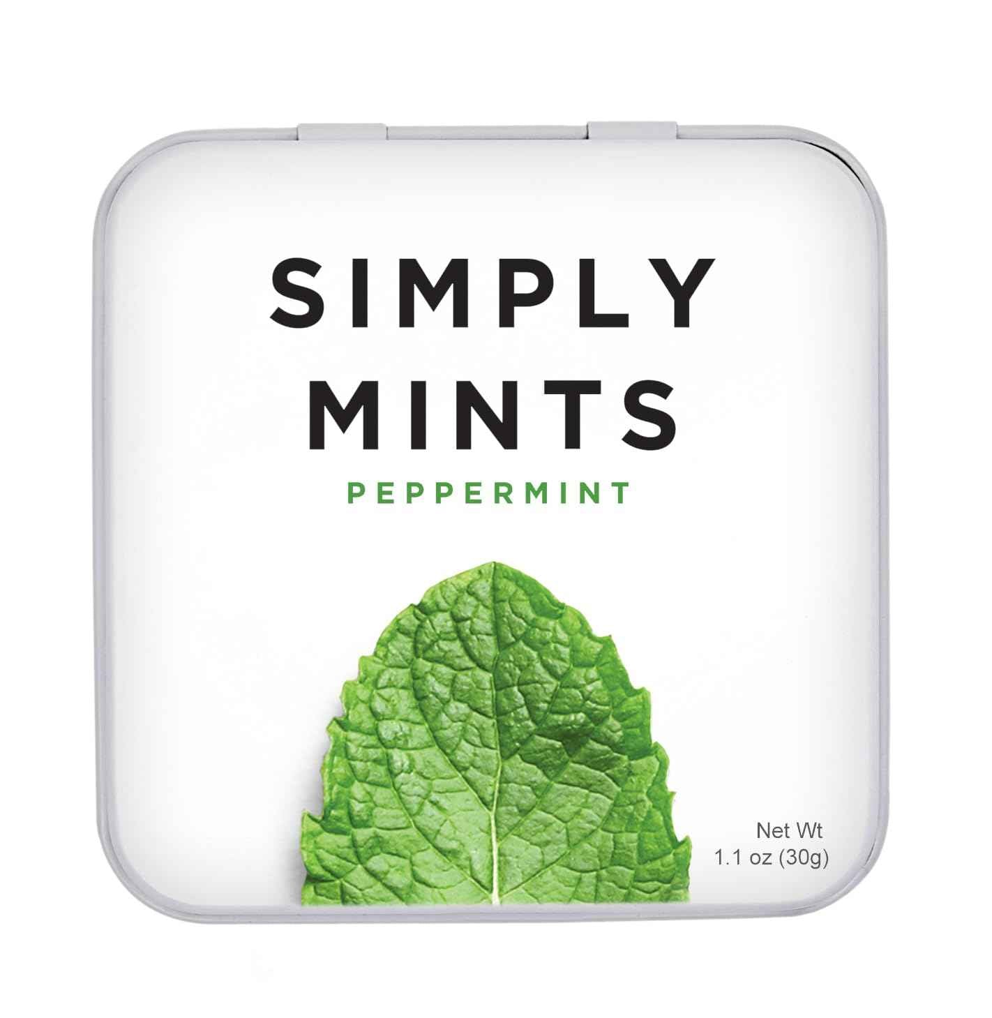 SIMPLY Mints | Peppermint Breath Mints | Focus-Boosting Office Tin | Pre-Meeting Freshness