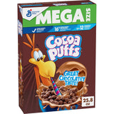 Cocoa Puffs Travel-Friendly Chocolatey Cereal, Ready-to-Eat Snack for Road Trips, Mega Size, 25.8 oz