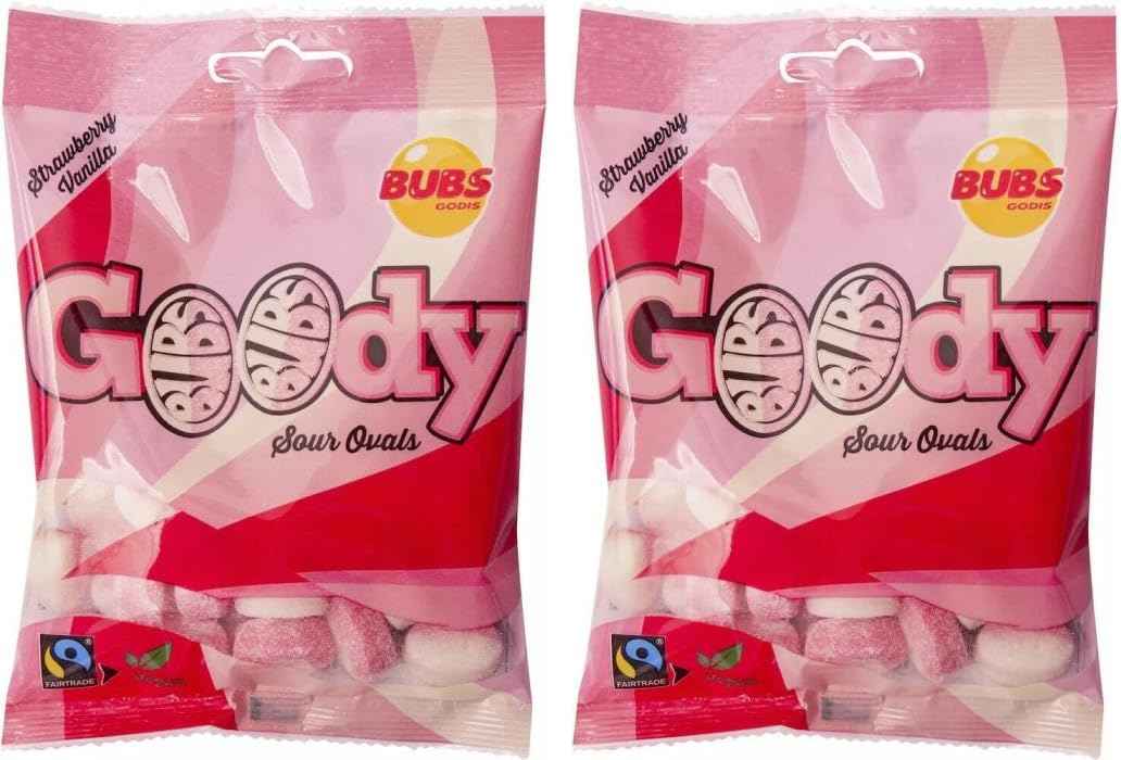 Bubs Swedish Chewy Candy 2-Pack Strawberry Vanilla – Novelty Food Gift for Hostess Baskets and Care Packages