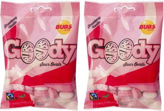 Bubs Swedish Chewy Candy 2-Pack Strawberry Vanilla – Novelty Food Gift for Hostess Baskets and Care Packages