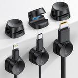 Lamicall Cable Holder Clips – Car Center Console Cord Organizer That Stops Falling Chargers, 6-Pack