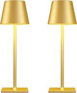 LEDLUX Minimalist Cordless Lamp – Clean Slim Profile Light for Uncluttered Spaces, Touch Control 2-Pack