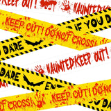 HauntHouse Halloween Caution Tape – Weatherproof Barrier for Patio, Driveway, and Walkway Marking