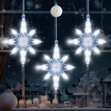 Lumalights Battery Powered Christmas Window Decor – 3-Piece Tree, Bell & Star LED Set for Bedroom Aesthetic