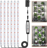 Roleadro 2-Bar Full Spectrum Grow Light – Cozy Bedroom Shelf Accent with Warm 6000K Glow and Auto Timer