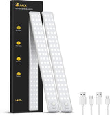 LUMIORA Under Cabinet Task Light – 180 Lumen Motion Sensor LED for Home Office and Garage Workbench, Rechargeable 2 Pack