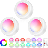 LED Puck Lights with Remote Control – Wireless Under Cabinet Lighting for Clean, Tool-Free Home Upgrades