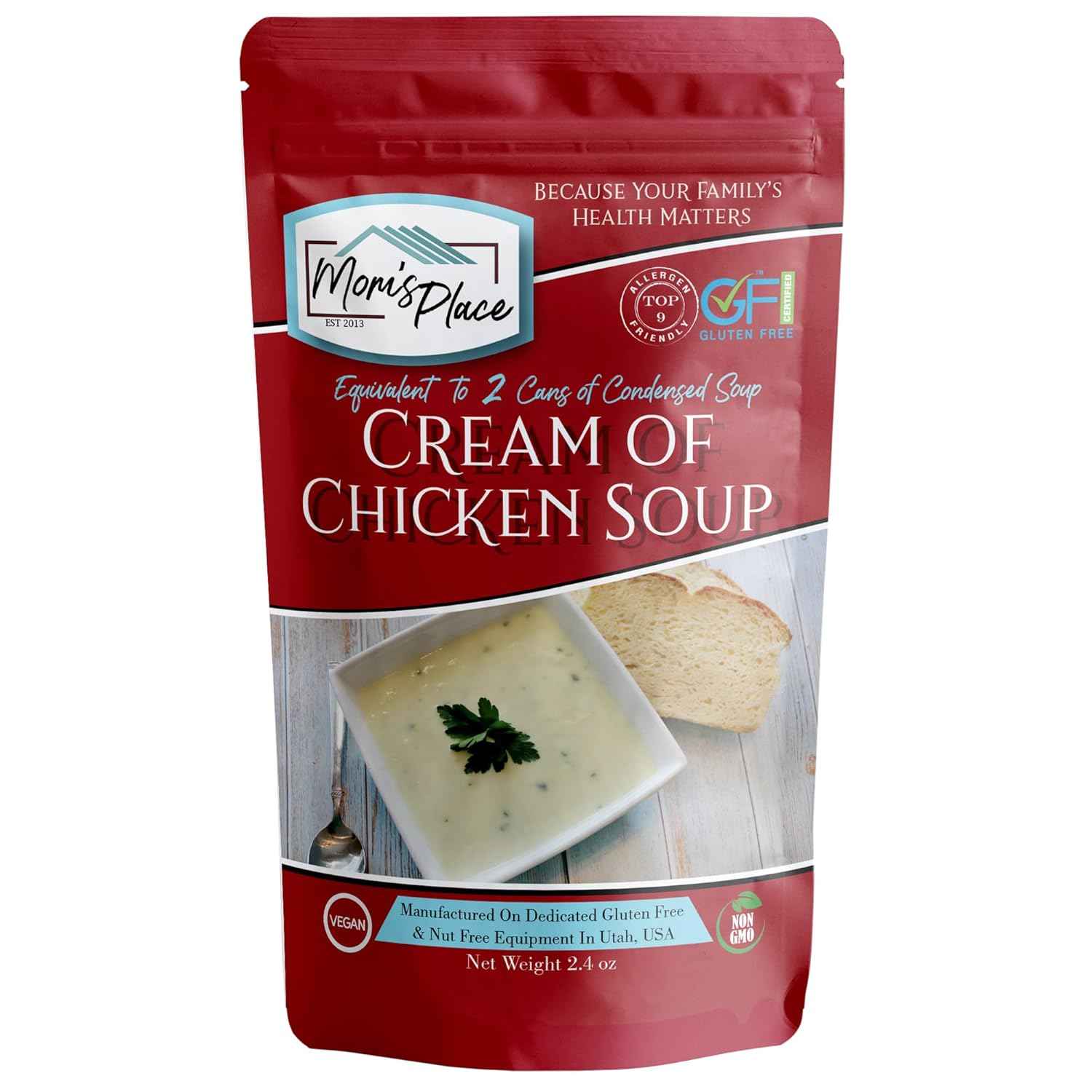 Mom's Place Allergen-Safe Cream of Chicken Soup Mix – Dedicated Nut-Free Facility for Worry-Free Cooking