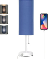 Modern Minimalist Table Lamp for Bedroom, Compact 4.4 Inch Base Reading Light with 2700K 4000K 5000K Modes