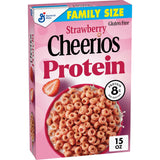 Cheerios Protein Cereal Strawberry – On-the-Go Office Desk Snack for Focused Professionals, 11.2 oz Box