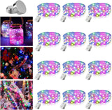 Brightever 12 Pack Waterproof Fairy Lights – Outdoor Patio and Garden String Lighting, IP68 Copper Wire Battery Operated 7ft Lights