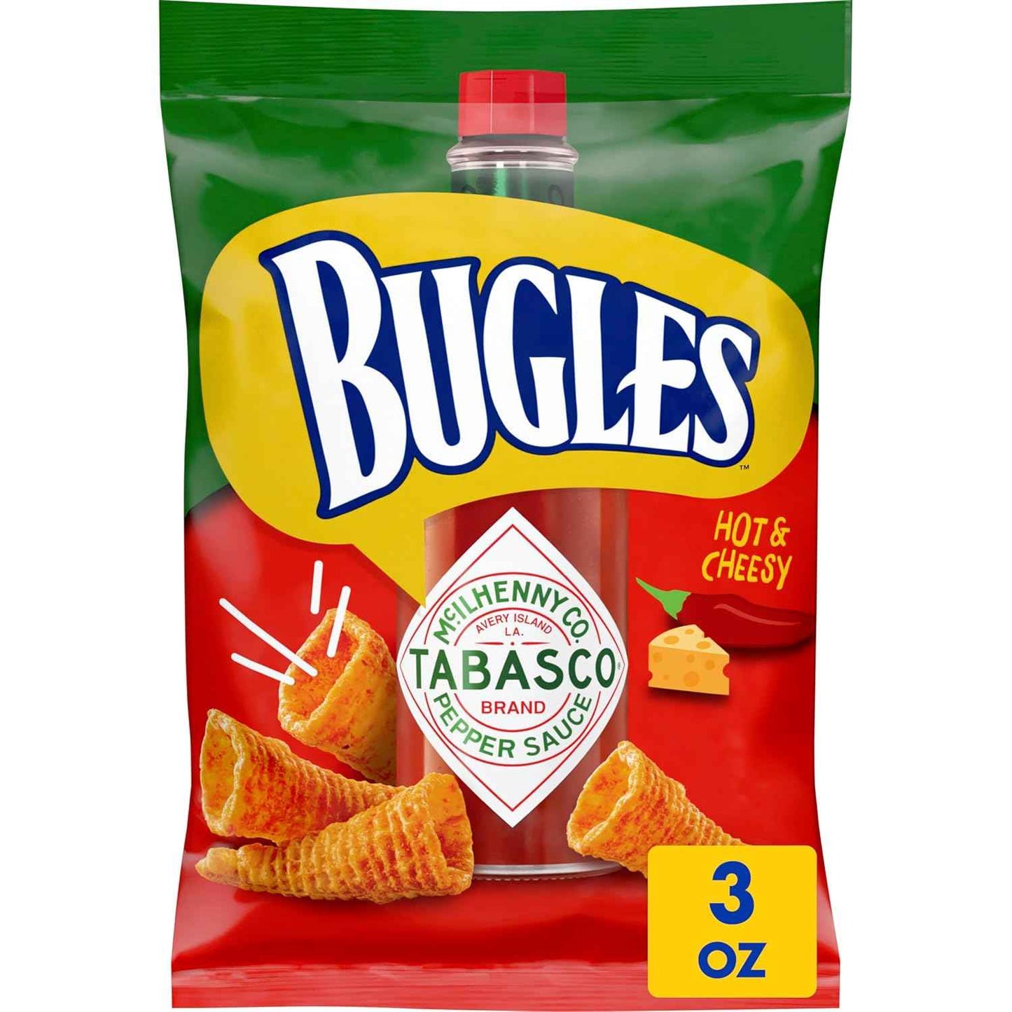 Bugles Ranch Corn Cones – Lightweight Camping and Picnic Snack, Resealable 7.5 oz Bag