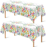 OHOME Spooky Polyester Tablecloth 2-Pack – Ghost & Bat Mantel Backdrop for Seasonal Home Decorating