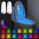 Toilet Night Light 8 Color Modes – Stylish Bathroom Accent Light, Motion Sensor Rechargeable LED