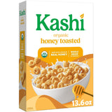 Kashi Organic Honey Toasted Cereal – Fun Heart & O Shapes for Kids' Breakfast Bowl, 13.6oz Box