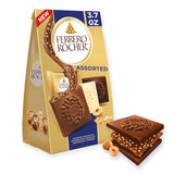Ferrero Rocher Premium Assorted Chocolate Squares – Elegant Birthday Gift for Her and Mom, Individually Wrapped in Gold Presentation Bag