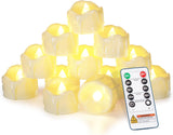 Homemory Flameless Timer Tea Lights – Worry-Free Living Room Ambient Lighting with Auto Shutoff for Family Homes