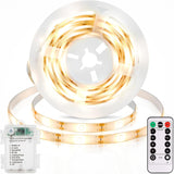 echosari Battery Strip Light – Thoughtful Housewarming Gift for Her, Cozy Bedroom and Shelf Accent, Warm White with Remote