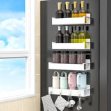 MagnetBrand Magnetic Spice Rack – Streamlined Fridge Storage for Faster Meal Prep, 4-Tier No-Drill Organizer