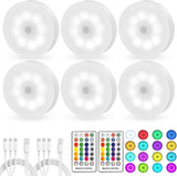 Aroolo LED Puck Lights 6 Pack – Thoughtful Housewarming Gift for New Homeowners and Apartment Renters