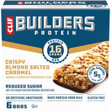 CLIF BUILDERS Reduced Sugar Protein Bar - Grab-and-Go Peanut Butter Chocolate Breakfast for Busy Commuters and Professionals