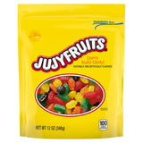 Wonka Jujyfruits Classic Five Flavor Gummy Candy, 12oz Resealable Birthday Gift Bag for Her, Him, and Hosts
