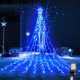 BlcTec 317 LED Waterfall Lights – Flameless, Cool-Running Holiday Lighting Safe Around Kids, Pets, and Sleeping Areas