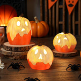 Halloween Decorations Light Up Ghost Pumpkin Set of 3 – Thoughtful Hostess Gift for Women Who Love Seasonal Home Styling