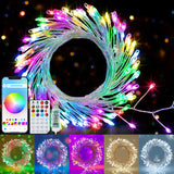 Surplife Waterproof LED String Lights 33Ft Color Changing – Patio, Garden, and Backyard Evening Ambiance with Music Sync