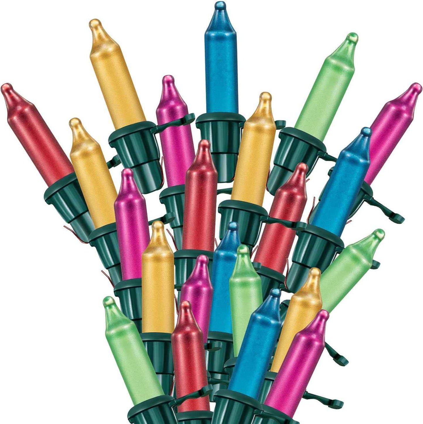 Mudder 100 Count Christmas Light Bulb Replacement Set, Thoughtful Stocking Stuffer Gift for the Holiday Decorator