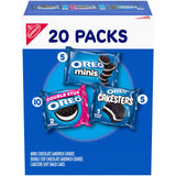 OREO Lovers Variety Pack – School Lunchbox Snacks for Kids, 20 Individually Wrapped Cookie and Snack Cake Packs