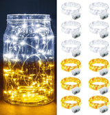 Aurora Glow Starry String Lights 20 LED Twinkle Lights Battery Powered for Window Accent Lighting and Shelf Styling