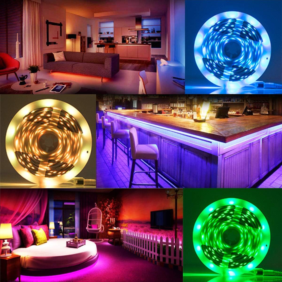 Tenmiro LED Strip Lights – Minimalist Bedroom Lighting, Clean RGB Accent for Uncluttered Spaces