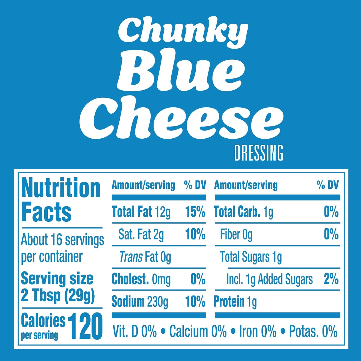 thick, chunky texture with visible blue cheese pieces