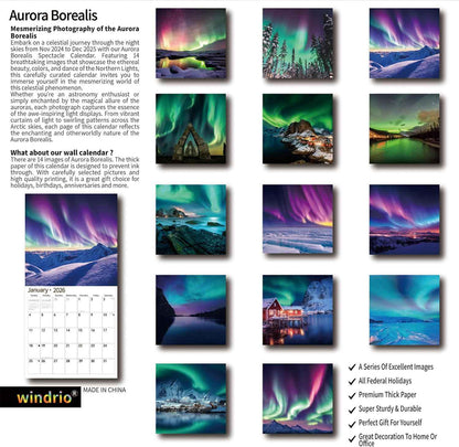 Calendars by LA Calendars 2026 Wall Calendar – Living Room Wall Decor, 12 x 24 Inch Statement Piece in 9 Themes