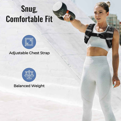 Weighted Vest – Mindful Strength Building for Home Wellness Routines, Comfortable Neoprene for Walking Therapy