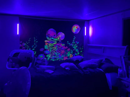 THLITURE Black Light Bar – Flameless UV Lighting Safe Around Kids, Pets, and Curtains, Cool-Touch 1ft LED 2 Pack