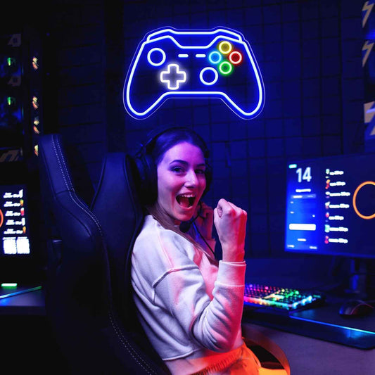 Gamer Neon Sign – Birthday Gift for Boys and Teen Gamers, Adjustable LED Wall Light for Bedroom Setup