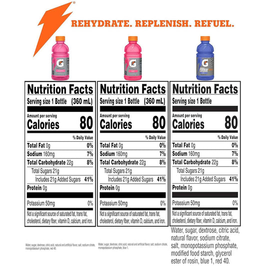 Gatorade Thirst Quencher Variety Pack – Portable Hydration for Camping, Hiking, and Cycling Adventures