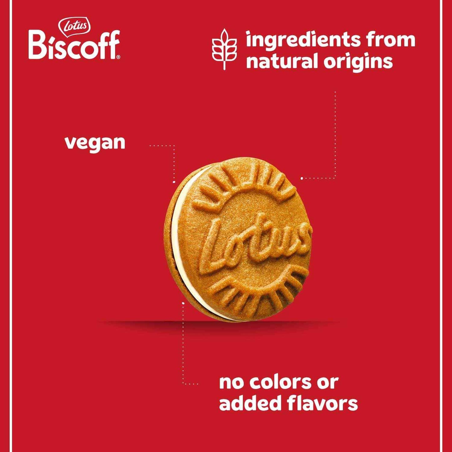 Lotus Biscoff Sandwich Cookies Vanilla – Plant-Based Vegan Snack for Stress-Free Indulgence, No Artificial Additives