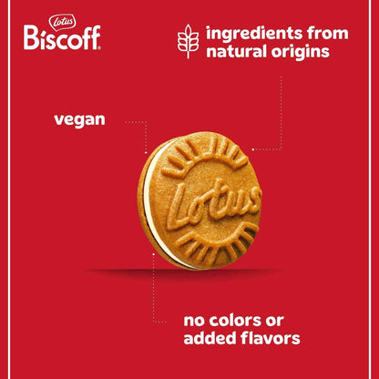 Lotus Biscoff Sandwich Cookies Vanilla – Plant-Based Vegan Snack for Stress-Free Indulgence, No Artificial Additives